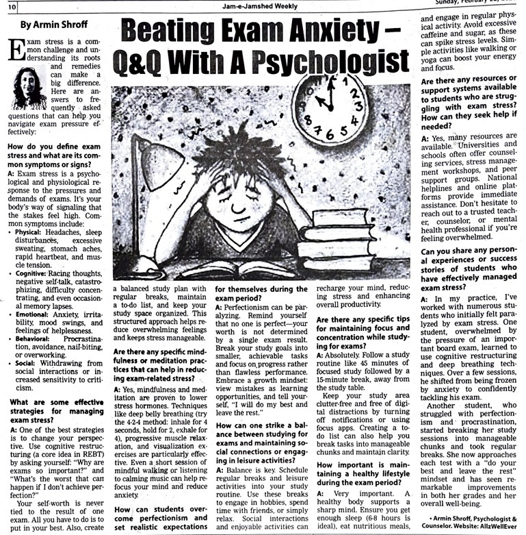Beating Exam Anxiety — Q&A With a Psychologist